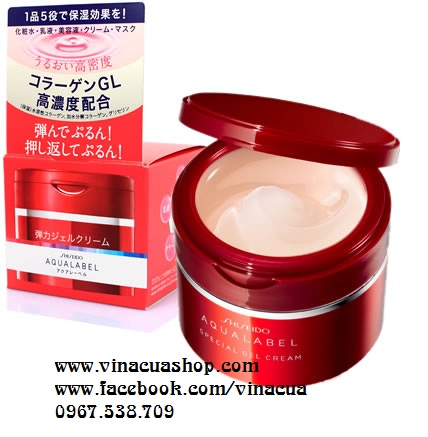 Kem dưỡng da Shiseido Aqualabel 5 trong 1 đỏ 90g
